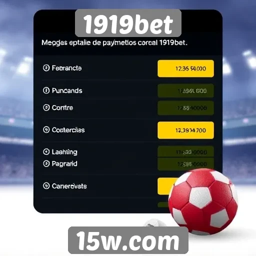 Métodos de pagamento aceitos no 1919bet